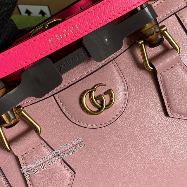 Gucci新款女包 古馳全皮手提肩背竹節包 Gucci迷你托特包 655661  ydg3313
